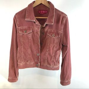 Glo micro corduroy jacket. Large-Dusty rose